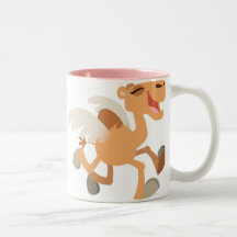 Tasse mignonne d'Envoler-Chameau de bande dessinée