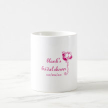 tasse nuptiale de faveur de douche - personnalisez