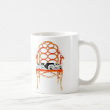 Tasse orange de chaise