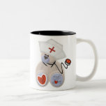 Tasse personnalisée d'ours de nounours d'infirmièr