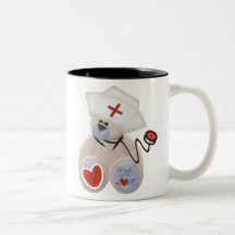 Tasse personnalisée d'ours de nounours d'infirmièr