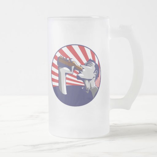 Tasse potable de bière patriotique de couleurs