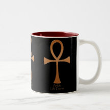 Tasse potable égyptienne de l'en cuivre ANKH