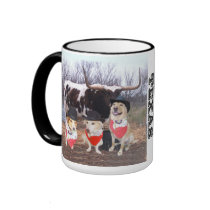 Tasse pour le papa, les chiens du Texas et le Long tasses