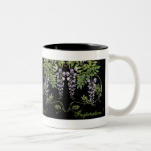 Tasse pourpre de glycines d'inspiration