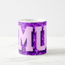 Tasse pourpre de "MAMAN" de tape-à-l'oeil