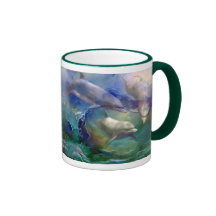 Tasse rêveuse d'art de dauphin