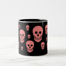 Tasse rose de crâne