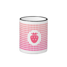 Tasse rose de fraise