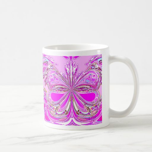Tasse rose de papillon par M.Light