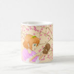Tasse rose de princesse et d'écureuil