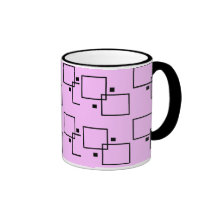 Tasse rose de rectangle