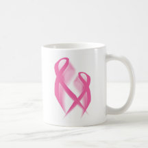 Tasse rose de rubans