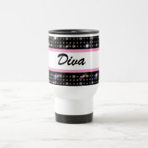 Tasse rose de voyage de Bling de diamant d'éblouis