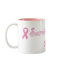 Tasse rose personnalisable de ruban tasses