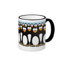 Tasse songeuse d'armée de pingouin