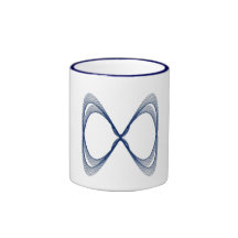 Tasse - spirale bleue dans la forme de l'arc
