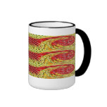 Tasse. Symbole musical engrené par jaune rouge