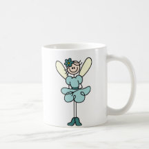 Tasse turquoise de fée d'ange