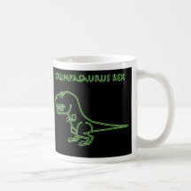 Tasse verte au néon de Grumpasaurus Rex