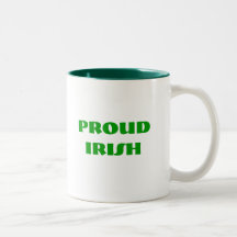 TASSE VERTE ET BLANCHE IRLANDAISE FIÈRE