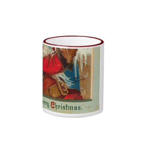 Tasse victorienne de Noël de Père Noël