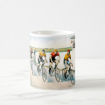 Tasse vintage de cadeau de course de cycliste