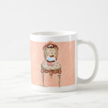 Tasse vintage de petit gâteau et de tasse de style