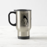 Tasse vintage de voyage d'art de chat d'amoureux d