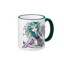 Tasse violette d'ange de tatouage de Malory