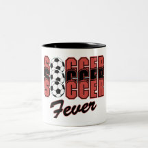 Tasses chiques de fièvre du football
