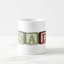 Tasses de fête des pères de bloc de bébé de papa