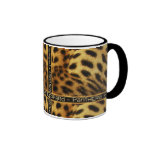 Tasses et tasses de safari de faune de léopard