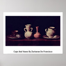 Tasses et vases par Zurbaran De Francisco Poster