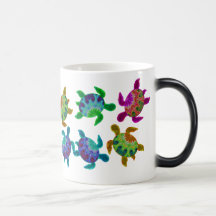 Tasses peintes multi de tortues