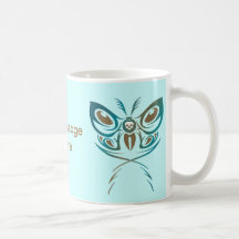Tasses personnalisables de papillon de crâne