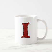 Tasses rouges d'initiale de police de vampire de v