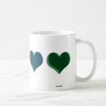 Tasses spéciales de coeur de collection d'amour