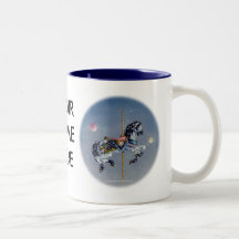 Tasses, tasses - cheval gris de carrousel de jumen