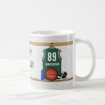 Tasses (vertes) personnalisées du Jersey de basket