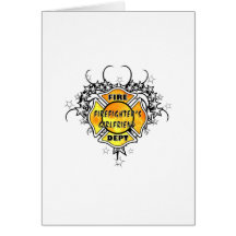 Tatouage d'amie de sapeurs-pompiers cartes