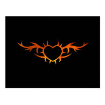Tatouage de coeur cartes postales