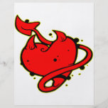 Tatouage de coeur de diable prospectus en couleur