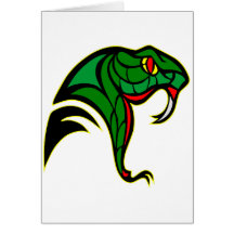 Tatouage de tête de serpent cartes