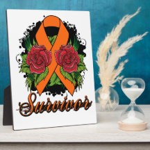 Tatouage grunge rose de survivant de sclérose en p impressions sur plaque