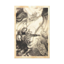 Tatouage japonais vintage classique frais de drago toile tendue sur châssis