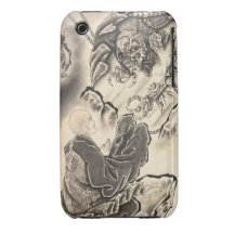 Tatouage japonais vintage classique frais de moine coques iPhone 3 Case-Mate