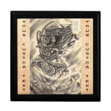 Tatouage japonais vintage classique frais d'encre  boîte à babioles