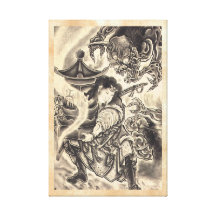 Tatouage japonais vintage classique frais d'encre  impression sur toile