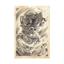 Tatouage japonais vintage classique frais d'encre  impressions sur toile